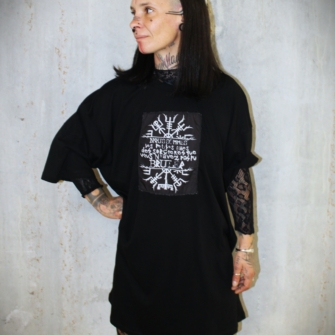 T-shirt Oversize Noir – Série Limitée – Patch Sorcières & Dos Xorgin Trash