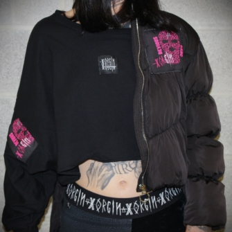 Sweat Oversize BAT – Pièce Unique – Patch Cagoule Pink Leopard