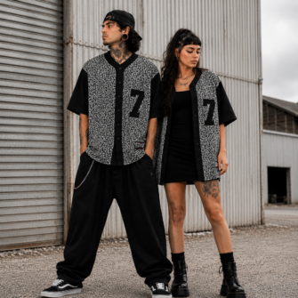 Chemise Baseball Unisex Léopard — Jersey Coton | Alt Streetwear