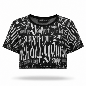Crop Top Oversize Freaky 3.0 Mesh CALLY | Alt Fashioon