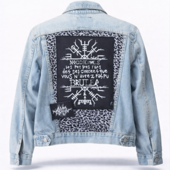 VESTE DENIM - Upcycling Léopard | Pièce Unique Street Couture | XORGIN