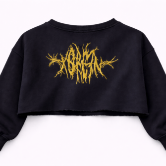 Sweat Crop Oversize BAT-Broderie TYPO TRASH | Molleton Premium XORGIN