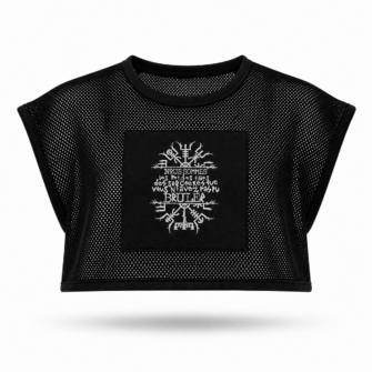Crop Top Mesh Mix — Patch Slogan & Typo Trash | Ravewear