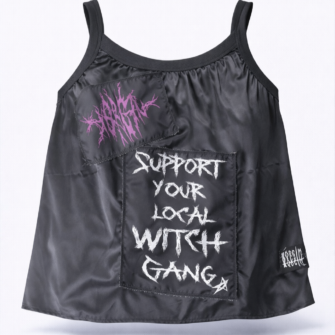 DEBARDEUR SUPREME Satin Noir | Patch Trash XORGIN | Pièce Unique